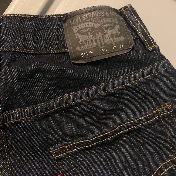 Levi's 511 Straight SLIM Fit Dark Wash Jeans 14 reg New without tag - Picture 7 of 7